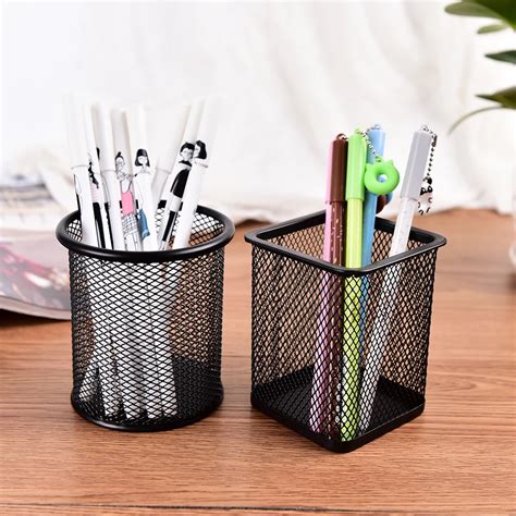 sheet metal pencil holder|pencil holder desk organizer.